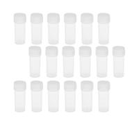 POPETPOP 50pcs Small Plastic Vials 5ml Bottles with Resistant Caps for Medicine Samples and Lab Use, Environmental Friendly Empty Sample Containers