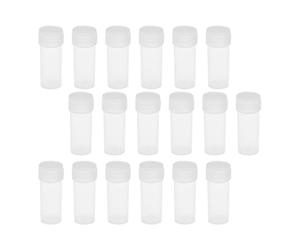 POPETPOP 50pcs Small Plastic Vials 5ml Bottles with Resistant Caps for Medicine Samples and Lab Use, Environmental Friendly Empty Sample Containers
