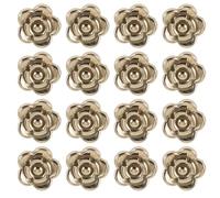 POPETPOP 50pcs Vintage Rose Flower Purse Button, Decorative Flower Button, Alloy Turn Lock Clasp, Golden, for Handbag and Women's Clothing, DIY Crafting, Replacement