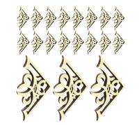 POPETPOP 50pcs Wooden Book Corner Protectors Beige Wood Slice Ornaments Unique Design, Easy to Use for Decorating Photo Frames and Creative Collage Work