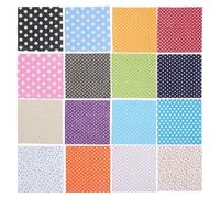 POPETPOP 50pcs X10cm Cotton Patchwork Fabric Squares Bundle for Sewing and Making Costumes, Easy to Iron and Safe, Creative Handmade Cotton Cloth for DIY Color
