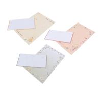 POPETPOP 5pcs A5 Floral Letter Paper and Mixed Color Envelopes Set Stationery Paper Kit for Students School Writing Supplies Letter with Envelopes for Back to School Random Color