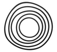 POPETPOP 5pcs Aquarium Floating Plant Rings Tank Isolation Circles Floating Plant Isolation Eva Black for Aquarium Aquatic and Fish