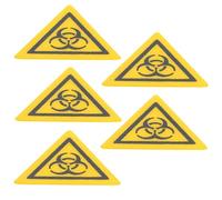 POPETPOP 5pcs Biological Risk Warning Stickers Biosafety Warning Decals for Laboratory Safety Biological Stickers for Lab Risk Areas