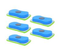 POPETPOP 5pcs Blue Magnetic Whiteboard Erasers for Classroom and Desk Organizers, Detachable Sponge Design, Washable Eva Chalkboard Eraser Pads for Teachers and Students