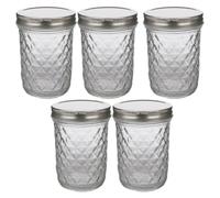POPETPOP 5pcs Bottle-shaped Glass Storage Jars for Snacks and Beef Jerky