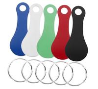 POPETPOP 5Pcs Colored Shopping Trolley Token Keyring Key Chain for Supermarket Cart Versatile Pendant for Keys and Bags for Grocery Shopping and Errand Day Use