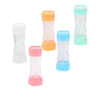 POPETPOP 5pcs Contact Lens Storage Case Set, Portable Plastic Lenses Holder Box with Compartments, Mixed Colors, Travel-Friendly Contact Lens Container for Daily Use Random Color