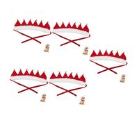 POPETPOP 5pcs Dog Christmas Bell Collar Festive Pet Accessory for Dogs and Cats Comfortable and Breathable Design for Holiday Dress up for Pet Parties and Celebrations