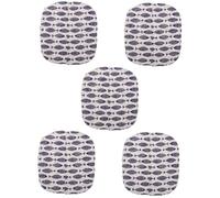 POPETPOP 5pcs Door Curtain for Self-cleaning Cat Litter Box Design Compatible Automatic Cat Litter Box Charming Cartoon Pattern Fit for Pet Area