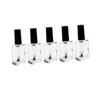 POPETPOP 5pcs Empty Nail Polish Bottles Brush inside Bottle Brush Nail Polish Compatible