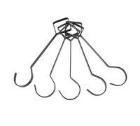 POPETPOP 5pcs Extended Diamond-Shaped Clothes Hooks Heavy Duty Purse Hangers with Stable Design for Coat Bag and Hat Organization Space-Saving Metal Hooks for Closet and Display Use