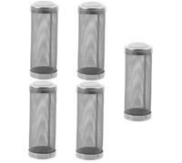 POPETPOP 5pcs Fish Tank Filters Metal Intake Strainer for Aquarium Shrimp Tube Guard Accessory