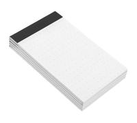 POPETPOP 5pcs Mini Dot Grid Paper Notepads with Portable Design, White Self-stick Paper Pads for Home and Office Use, for Architects and Art Journals