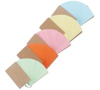 POPETPOP 5pcs Multi-color Index Cards Set with Binder Rings, Portable Flashcards for Study and Note-taking, Blank Memory Cards for Office and School Supplies