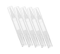POPETPOP 5pcs Nail Oil Pens Plastic Twist Empty Cuticle Oil Pen with Soft Brush Easy Application for Professional Salon Use and Athome Manicures