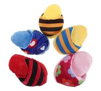 POPETPOP 5pcs Pet Chew Slippers Puppy Teething Toys for Small Medium Dogs Shoe Shaped Chew Toy Interactive Pet Squeaker Funny for Dogs
