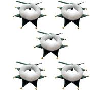 POPETPOP 5pcs Pet Christmas Scarf Bells Festive Dog and Cat Scarf for Warmth Comfortable and Lightweight Decorative Neckwear for Holiday Photos and Celebrations