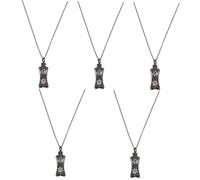 POPETPOP 5pcs Pet Urn Necklace for Dog Ashes Stainless Steel Keepsake Jewelry Ash Urn Pendant Memorial Charm Lightweight Dog Memorial Necklace for Remembering Your Furry Friend