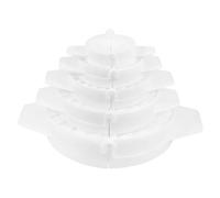 POPETPOP 5pcs Plastic Dumpling Mold Set for Parties and Family Gatherings, Versatile Pp Dough Press with Easy Cleaning Feature, White Perogies Maker and Ravioli Press Kitchen Gadget