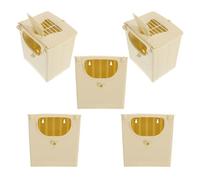 POPETPOP 5pcs Plastic Parakeet Nesting Box Bird Nest Breeding Box for Parrots and Love Birds with Wear Resistance and Stable Design Suitable for Cages