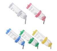 POPETPOP 5pcs Small Animal Water Bottle Feeder 250ml Detachable Construction and Stainless Steel Spout, Easy Monitoring Hanging Pet Drinking Bottle for Squirrel and Ferret Cages