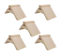 POPETPOP 5Pcs Solid Wood Roosting Bars Bird Stand Perches for Medium to Large Birds Including Parrots and Macaws Cage Training and Resting