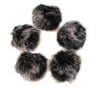 POPETPOP 5pcs Wireless Clip-on Microphone Windproof Furry Covers Noise Reduction Mini Wind Muff for Outdoor Audio Tour Guide and Live Streaming