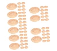 POPETPOP 5sets Realistic Bird Nest Kit for Outdoor Decor Garden Birdhouse Ornament Small Birdcage Decor for Easter 12pcs*5