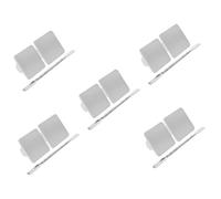 POPETPOP 5sets Stainless Steel Nail Art Palette Makeup Mixing Plate for Foundation Eyeshadow Nail Tech Travel Palette for Beauty Salons Home Use