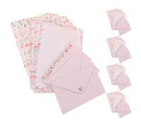 POPETPOP 5sets Vintage Letter Writing Paper and Envelope Kit Floral Animal Design Decorative Stationery for Thank You Notes Poems Love Letters Calligraphy Practice