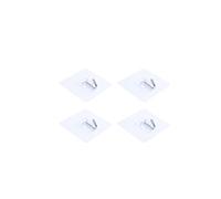 POPETPOP 6 Pack Heavy Duty Adhesive Hooks Four-Leaf Clover Shaped PVC Hooks Nail Free No Scratch for Kitchen and Bathroom Home Decoration