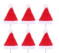 POPETPOP 6 Pcs Dog Santa Hat Christmas Pet Costumes Birthday Party Cone Santa Hat Pet Christmas Photo Props for Puppy Kitten Small Cats Dogs