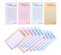 POPETPOP 6-Ring A6 Saving Challenge Sheets Binder Refill, 48-Page Dollar Budget Tracker Paper for 52-Week Money Saving Challenge, Practical Cash Recording Sheets for Office and Home Use