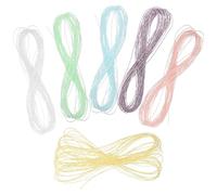 POPETPOP 6 Rolls Cross Embroidery Thread Glitter Embroidery Thread Polyester Assorted Color Convenient Handcraft for Cross-Stitching and Craft Work Classes