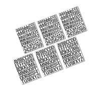 POPETPOP 6 Sheets Black Alphanumeric Stickers DIY Word Banner Letter Stickers for Bulletin Board Wall Decor for Bedroom Playroom Nursery Self-Adhesive for Mailbox Address
