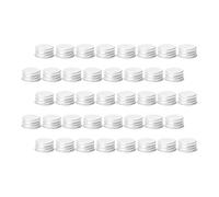 POPETPOP 60pcs 28mm Glass Bottles Leak-proof Aluminium Threaded Screw Caps, Replacement Lotion Bottle Seal Lids for Travel and Cosmetic Liquid Storage