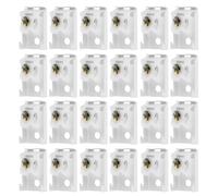 POPETPOP 60pcs Curtain Track Mounting Clips Top-Mount Brackets for Sheer Roller Shades and Cordless Blinds, Plastic Vertical Blind Installation Hardware for Window Treatment and Home Décor