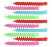 POPETPOP 60pcs Spiral Hair Curling Rods for Cold Perms, User-friendly Plastic Perm Rollers for Easy Styling, Assorted Colour Hair Curlers for Home Hairdressing Random Color