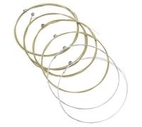 POPETPOP 6Pcs Acoustic Guitar Strings Phosphor Copper Alloy Folk Guitar String Replacement Responsive with Full Resonance for Care