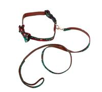 POPETPOP 6pcs Adjustable Christmas Dog Collar and Leash Set Adorable Bow Tie Design for Festive Walks and Photos Snowflake Pattern Great for Dogs