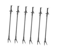 POPETPOP 6pcs Aquatic Plant Tweezers Long Handle Lightweight Water Plant Clip for Aquarium Cleaning and Feeding Ergonomic Design for Easy Use Gray