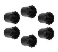 POPETPOP 6pcs Black Silicone Wireless Microphone Rod Sleeves Non-slip Anti-drop Bottom Rod Holders for Handheld Mic Protection in Live Performances and Ktv Use