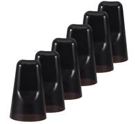 POPETPOP 6pcs Black Wine Bottle Pourers with Dust Caps, Universal Liquor Bottle Covers for Sealing and Controlled Pouring, Reusable Wine Stoppers Suitable for Home Bar and Party Use