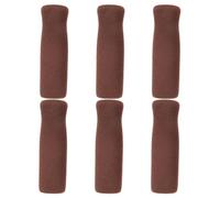 POPETPOP 6pcs Brown Foam Walking Cane Handle Grips Replacement Non-slip Crutch Hand Grips Cushioning for Elderly Mobility Aid and Walking Stick Comfort