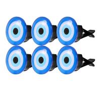 POPETPOP 6pcs Car Vent Accessories Evil Eye Glass Diffuser Clips Creative Stylish Air Outlet Freshener Resistant to Deformation and Fading Lightweight Decorative for Office and Bathroom