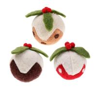 POPETPOP 6pcs Christmas Pet Cat Interactive Scratching Wool Fun Teasing Toys Kittens Red Yellow Dark Brown