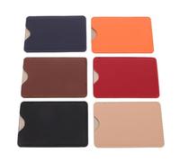 POPETPOP 6pcs Credit Card Sleeves Bank Card Protector Sleeves Ultra Design RFID Blocking Faux Leather for Business Users Frequent Travelers Travel 3.54x2.48inch