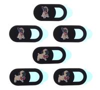 POPETPOP 6pcs Dog Pattern Webcam Privacy Covers for Laptop Phone Camera, Professional PC Camera Protectors, Cartoon Pug Design Privacy Stickers for Computer and Mobile Devices