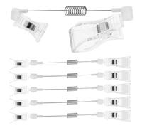POPETPOP 6pcs Double-Sided Price Display Clips Swivel Merchandise Sign Holders Retail Store Supplies for Supermarket Shelf Advertising